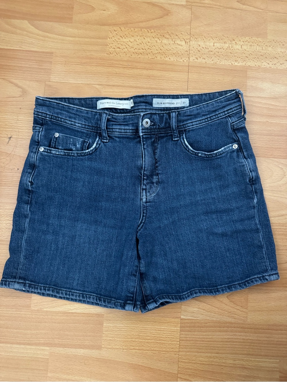 Anthropology Pilcro and the Letterpress Dark Blue Slim  Boyfriend Denim Shorts